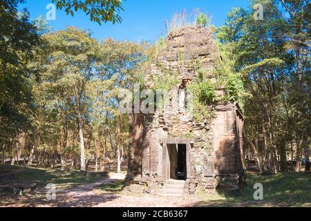 Kampong Thom, Cambodge - Sambor Prei Kuk à Kampong Thom, Cambodge. Il fait partie de la zone du Temple de Sambor Prei Kuk site du patrimoine mondial. Banque D'Images