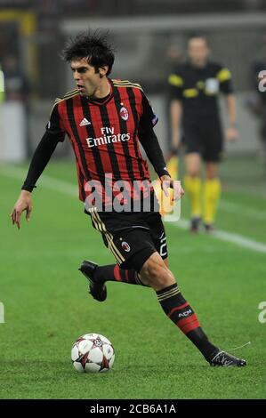 Milan, Italie , 22 OCTOBRE 2013, 'G.MEAZZA SAN SIRO' Stadium, UEFA Champions League 2013/2014, AC Milan - FC Barcelone: Kaka en action pendant le match Banque D'Images