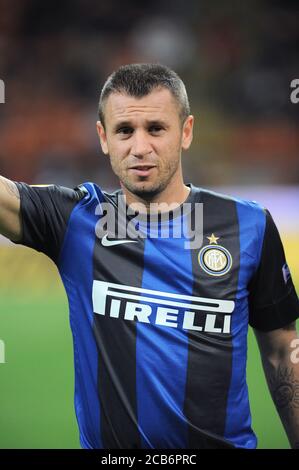 Milan Italie, 20 septembre 2012, 'G.Meazza - San Siro' Stadium, UEFA Europa League 2012/2013, FC Inter - Rubin Kazan : Antonio Cassano avant le match Banque D'Images