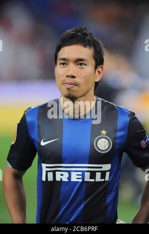 Milan Italie, 20 septembre 2012,' G.Meazza - San Siro' Stadium, UEFA Europa League 2012/2013, FC Inter - Rubin Kazan : Yuto Nagatomo avant le match Banque D'Images