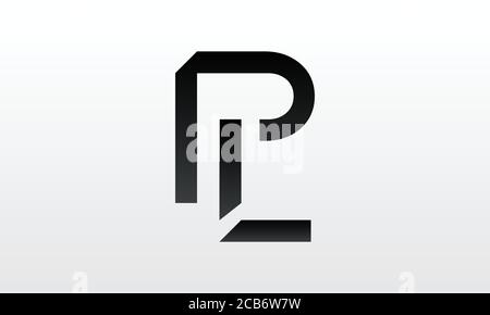 Logo lettre PL initial avec modèle vectoriel de typographie professionnelle moderne créative. Vecteur du logo Creative Letter PL. Illustration de Vecteur
