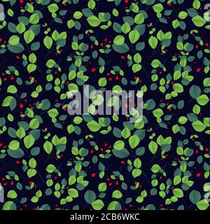 Brunch à l'eucalyptus avec un dollar d'argent. Magnifique feuillage naturel de gommage décoratif. Illustration de Vecteur