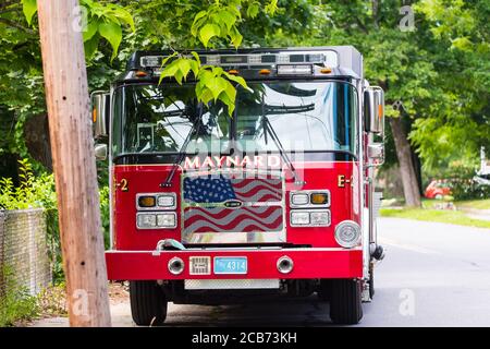 Maynard, Service des incendies du Massachusetts Banque D'Images