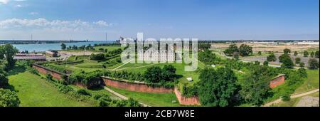 Detroit, Michigan - fort historique Wayne. Construit dans les années 1840, au point le plus étroit de la rivière Detroit, le fort était destiné à se protéger contre Britis Banque D'Images