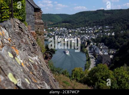 Vue sur la ville de Cochem dans la région de la Moselle De l'Allemagne Banque D'Images