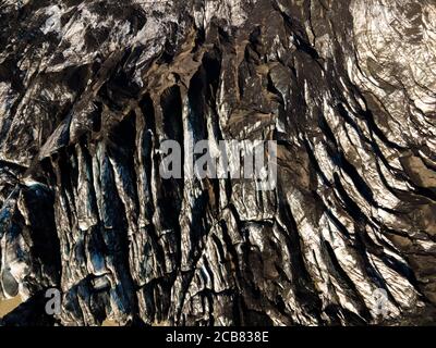 Glacier Sólheimajökull sur la côte sud de l'Islande Banque D'Images