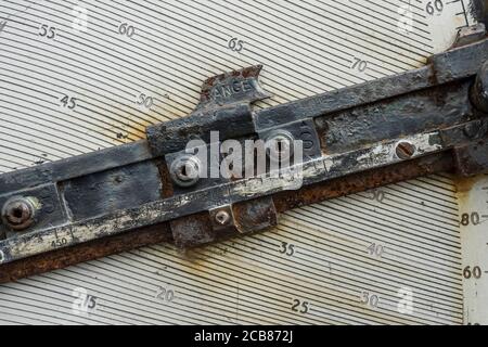 Détail d'un ancien pistolet anti-avion. Banque D'Images