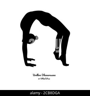 Urdhva Dhanurasana ou Wheel pose. Vecteur. Illustration de Vecteur