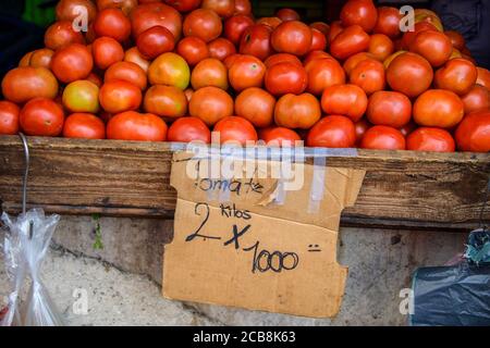 Fruits à vendre dans le centre-ville de San Jose, province de San Jose, San Jose, Costa Rica Banque D'Images