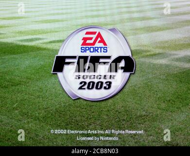 FIFA 2003 - Nintendo Gamecube Videogame - usage éditorial seulement Banque D'Images