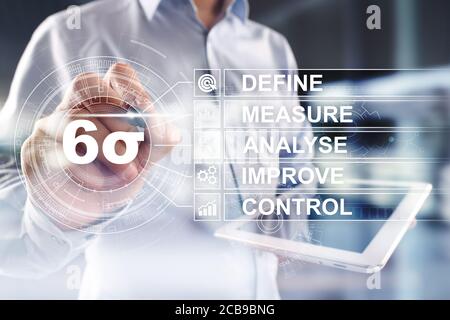 Six sigma - ensemble de techniques et d'outils pour l'amélioration des processus Banque D'Images