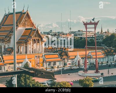 Balançoire géante dans le sous-district de Sao Chingcha, district de Phra Nakhon, Bangkok, Thaïlande Banque D'Images