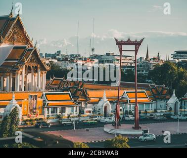 Balançoire géante dans le sous-district de Sao Chingcha, district de Phra Nakhon, Bangkok, Thaïlande Banque D'Images