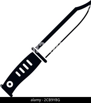 Icône de couteau de chasseur de survie. Illustration simple de l'icône de vecteur de couteau de chasseur de survie pour la conception de Web isolée sur fond blanc Illustration de Vecteur