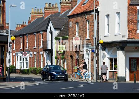 Passage piéton sur Railway Street, Beverley, East Yorkshire, Angleterre Royaume-Uni Banque D'Images