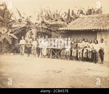Prince Cambodgien et son Cort&#xe8;ge, 1866. Banque D'Images