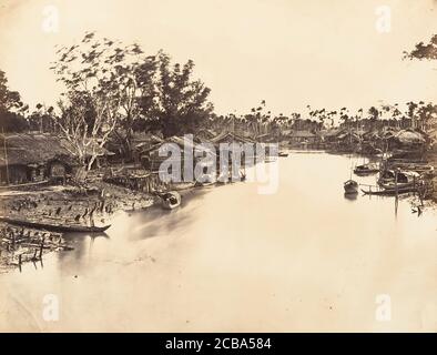 Vue de la ville Chinoise (Cholen) Feuille No. 6, sa&#xef;gon, Cochinchine, 1866. Banque D'Images