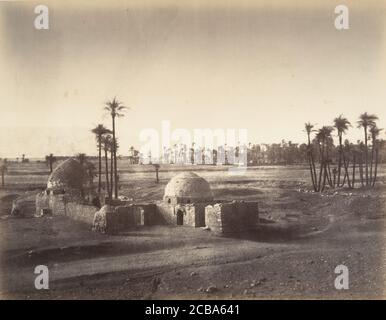 Vue de la Plaine de Th&#xe8;bes levier du temple de Karnac, 1867. Banque D'Images