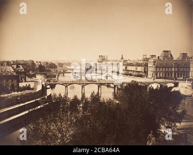 [Vue sur la Seine, Paris], 1857. Banque D'Images