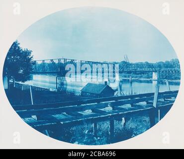 N° 186. Chicago, Burlington & amp; Northern Rail Road Bridge, de l'autre côté de l'embouchure de la rivière Sainte-Croix, 1891. Banque D'Images