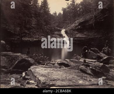 Lac Lula et Upper Falls sur Rock Creek, près de Lookout Mountain, Géorgie, 1864-65. Banque D'Images