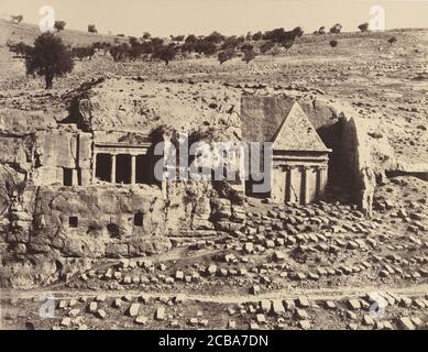 J&#xe9;rusalem. Tombes de St Jacques et de Zacharie, 1860 ou plus tard. Banque D'Images