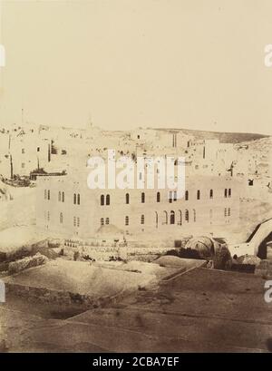 J&#xe9;rusalem. Hospice Autriche et ancienne &#xe9;lise St Jean, 1860 ou ultérieure. Banque D'Images