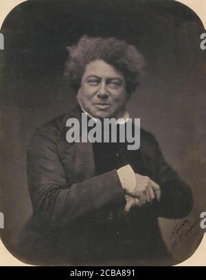 [Album contenant des photographies, gravures, dessins et publications concernant Alexandre Dumas], novembre 1855. Banque D'Images