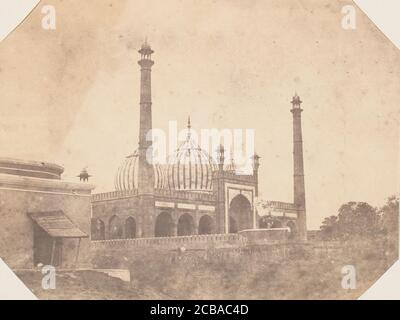 Mosquée JAMA Masjid, Delhi, 1850. Banque D'Images