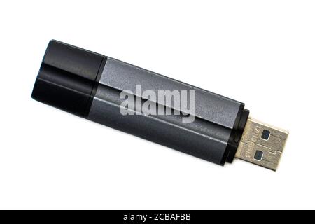 vue supérieure de la carte mémoire isolée sur fond blanc Banque D'Images