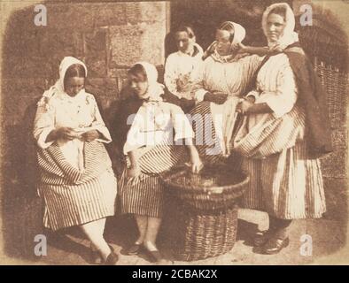 Newhaven Fishwives, 1843-47. Banque D'Images