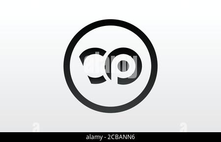 Logo lettre CP initial avec modèle vectoriel de typographie professionnelle moderne créative. Vecteur de logo Creative Letter CP. Illustration de Vecteur