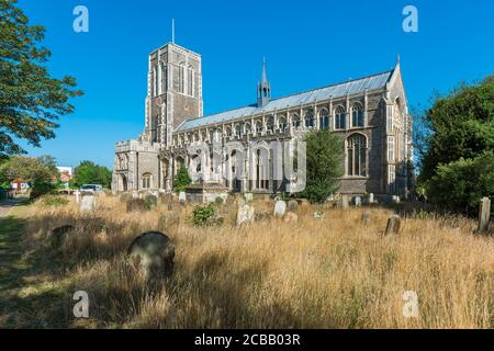 Église de Southwold, vue en été de l'église St Edmund King & Martyr dans le centre de Southwold, Suffolk, East Anglia, Angleterre, Royaume-Uni Banque D'Images