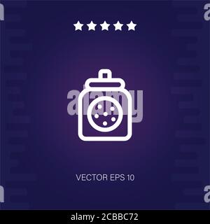 illustration moderne de l'icône de vecteur jar cookie Illustration de Vecteur