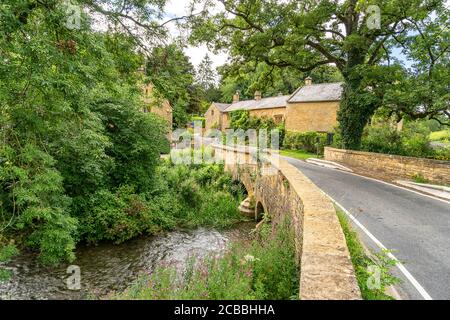 Village de Cotswold de Upper Swell Banque D'Images