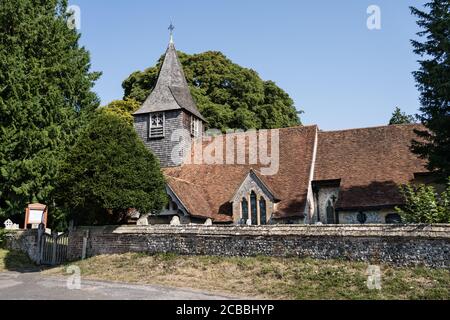 Église All Saints à Houghton, près de Stockbridge dans le Hampshire Banque D'Images