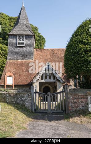 Église All Saints à Houghton, près de Stockbridge dans le Hampshire Banque D'Images