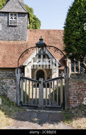 Église All Saints à Houghton, près de Stockbridge dans le Hampshire Banque D'Images