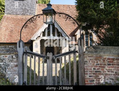 Église All Saints à Houghton, près de Stockbridge dans le Hampshire Banque D'Images