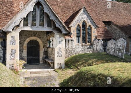 Église All Saints à Houghton, près de Stockbridge dans le Hampshire Banque D'Images