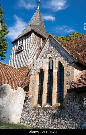 Église All Saints à Houghton, près de Stockbridge dans le Hampshire Banque D'Images