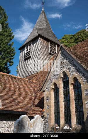 Église All Saints à Houghton, près de Stockbridge dans le Hampshire Banque D'Images