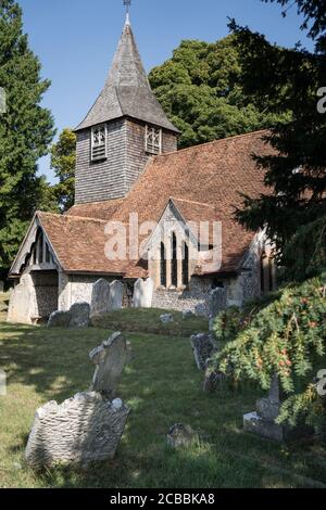 Église All Saints à Houghton, près de Stockbridge dans le Hampshire Banque D'Images