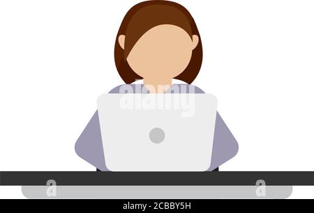 Femme travaillant à la maison Illustration de Vecteur