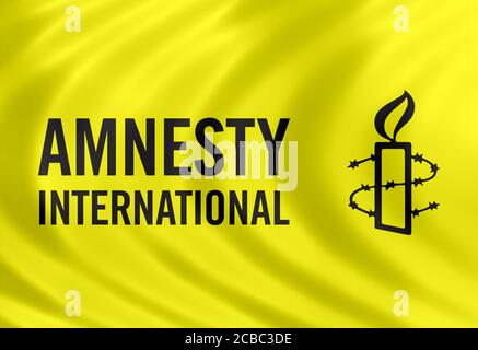 Drapeau d'Amnesty International Banque D'Images