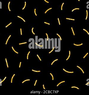 Abstrait pop art moderne vecteur sans couture avec des formes dans le style branché de memphis années 80-90 sur fond sombre. Illustration de Vecteur