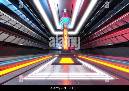 Illustration 3D d'une installation Alien. Banque D'Images