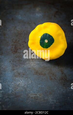 Courge jaune patty pan Banque D'Images