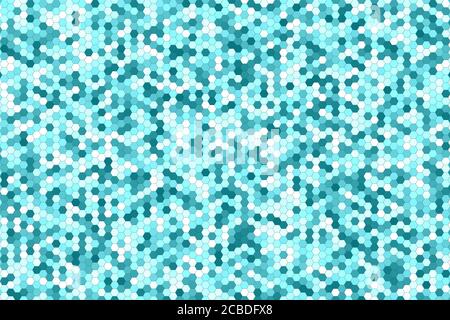 Motif sans couture d'hexagones dans les nuances d'aqua. Banque D'Images