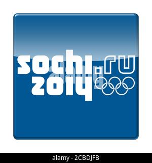 2014 Jeux olympiques d'hiver à Sotchi icône logo Banque D'Images